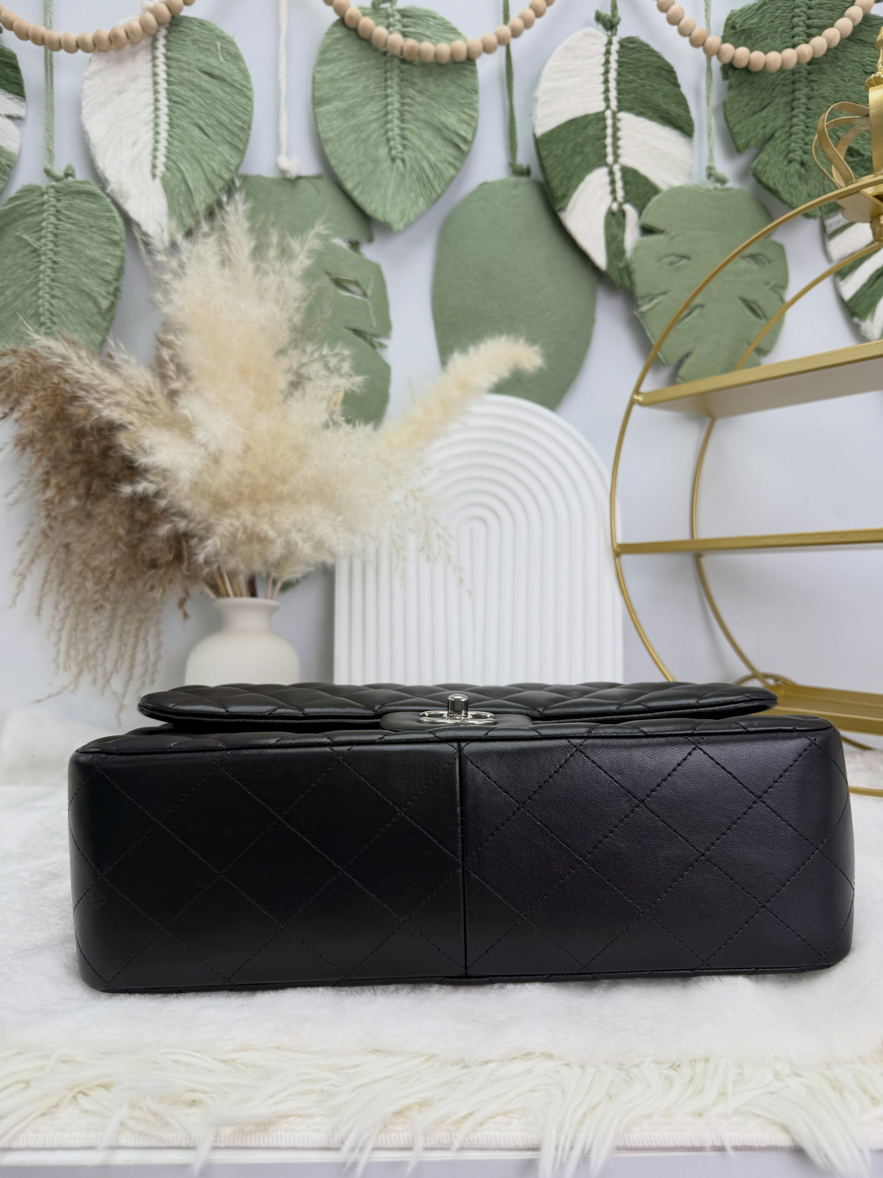 Chanel👜 PRE OWNED 🛍️CF Jumbo 黑銀🖤19開 💼 有塵袋