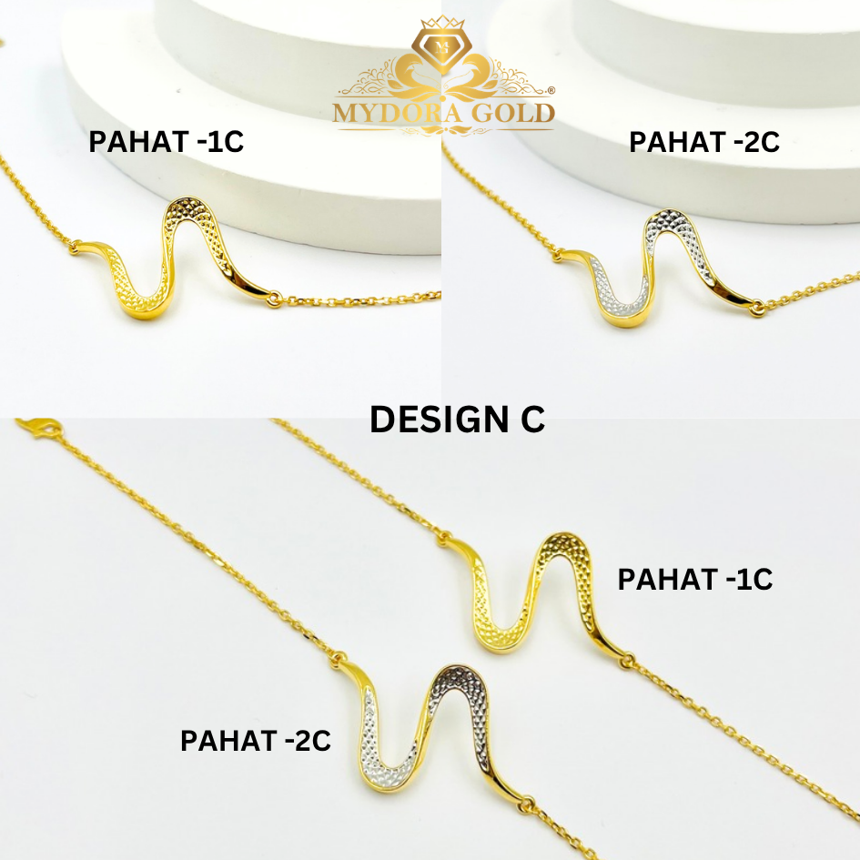 MYDORA Rantai Tangan Sauh Fesyen + Ombak Rindu SERIES l EMAS 916/22K