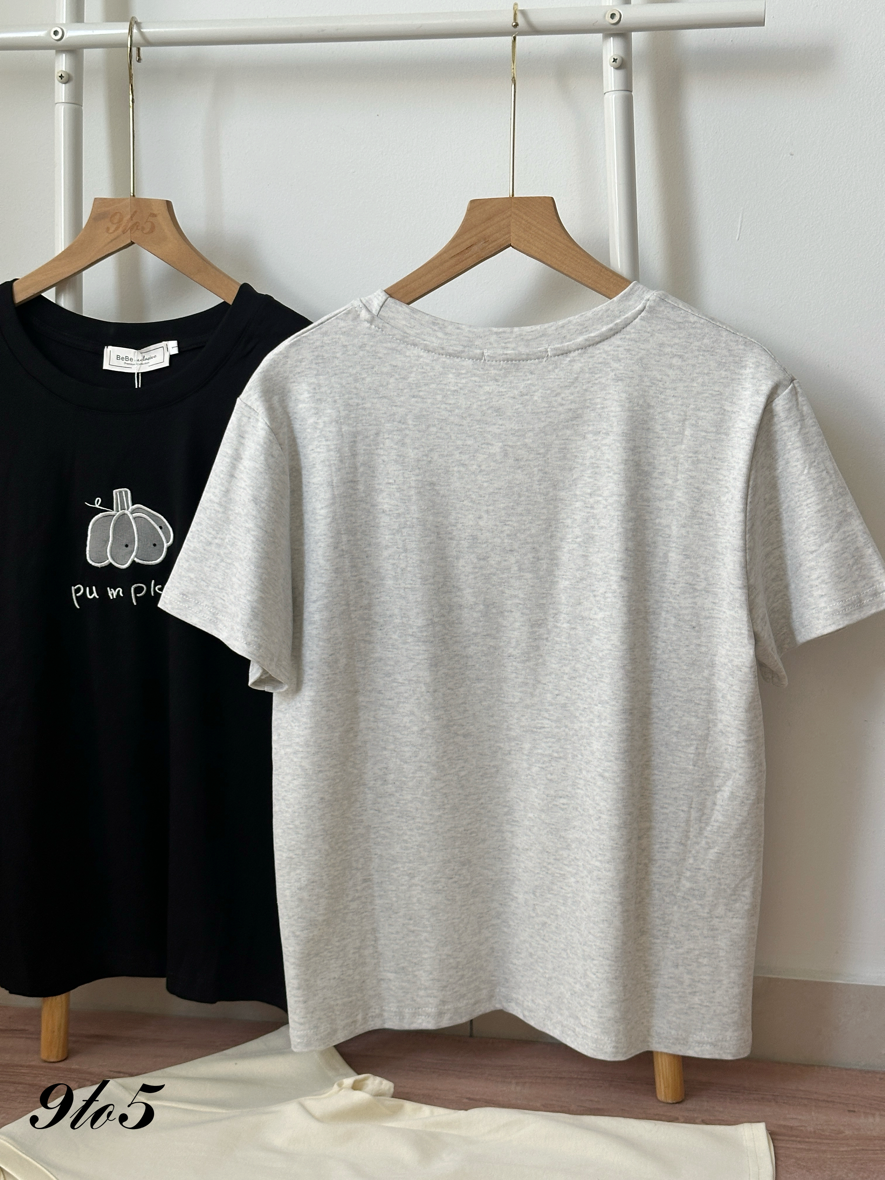 T4261 Embroidery Pumpkin Tee - 4 Colors 