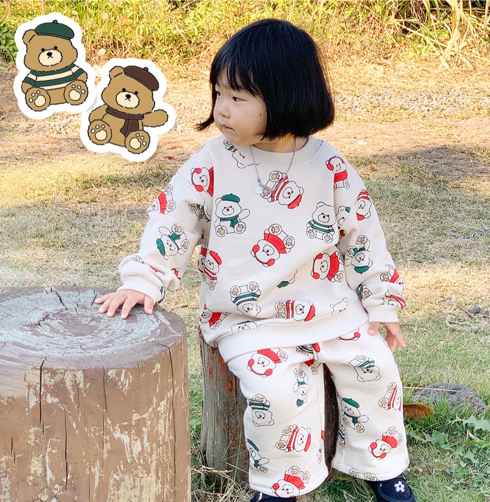 UBMOM 2023 Winter Teddy Series Berry Teddy 長褲-米色