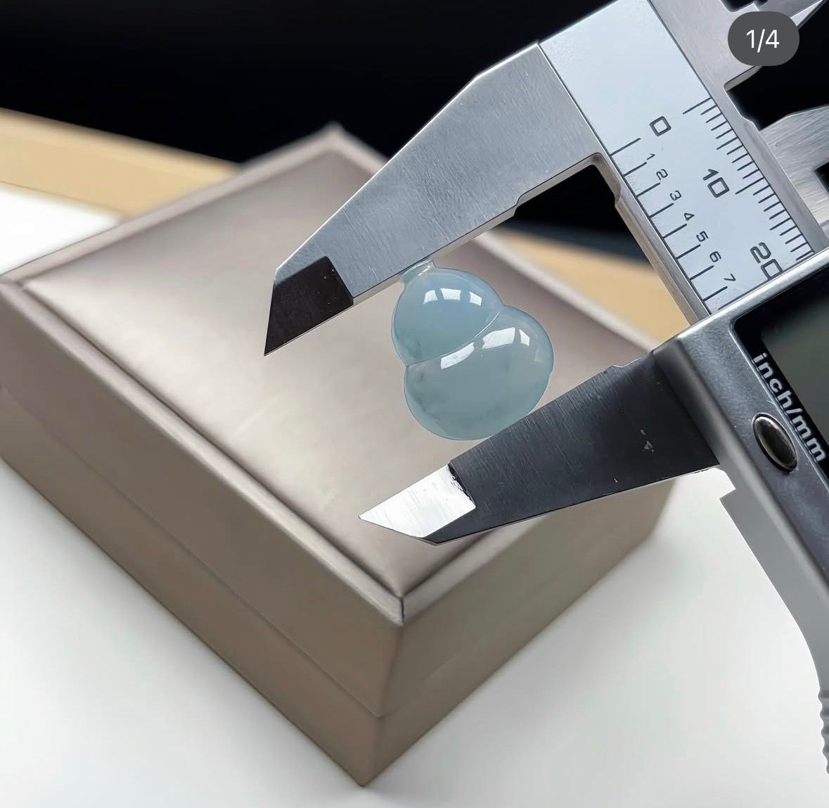 木那冰藍飄雪花棉翡翠葫蘆蛋面（緬料）