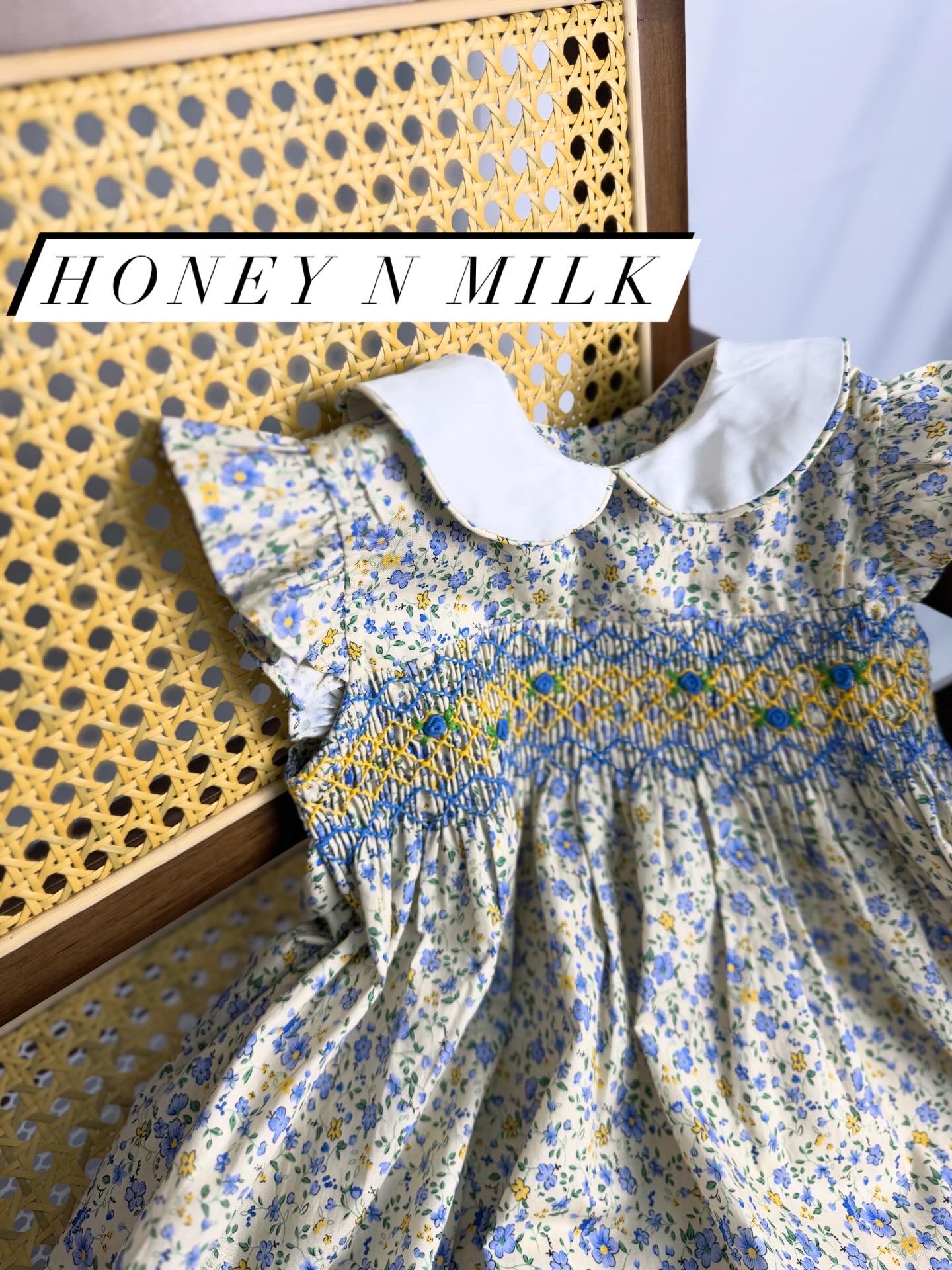 Floral Printed Embroidery Dress 