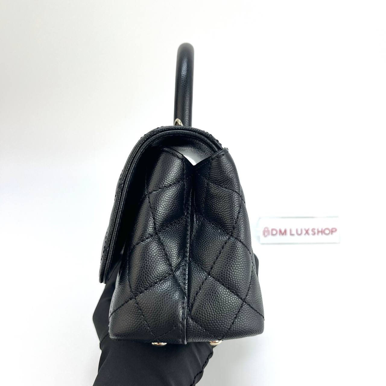 Chanel 24K Black Coco Handle Mini GHW (Microchip)