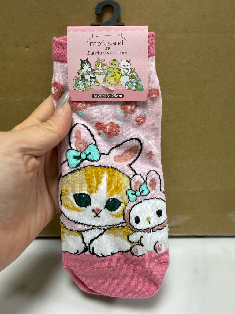 <門市現貨清貨 🈹>鯊魚貓xSanrio運動襪23-25cm