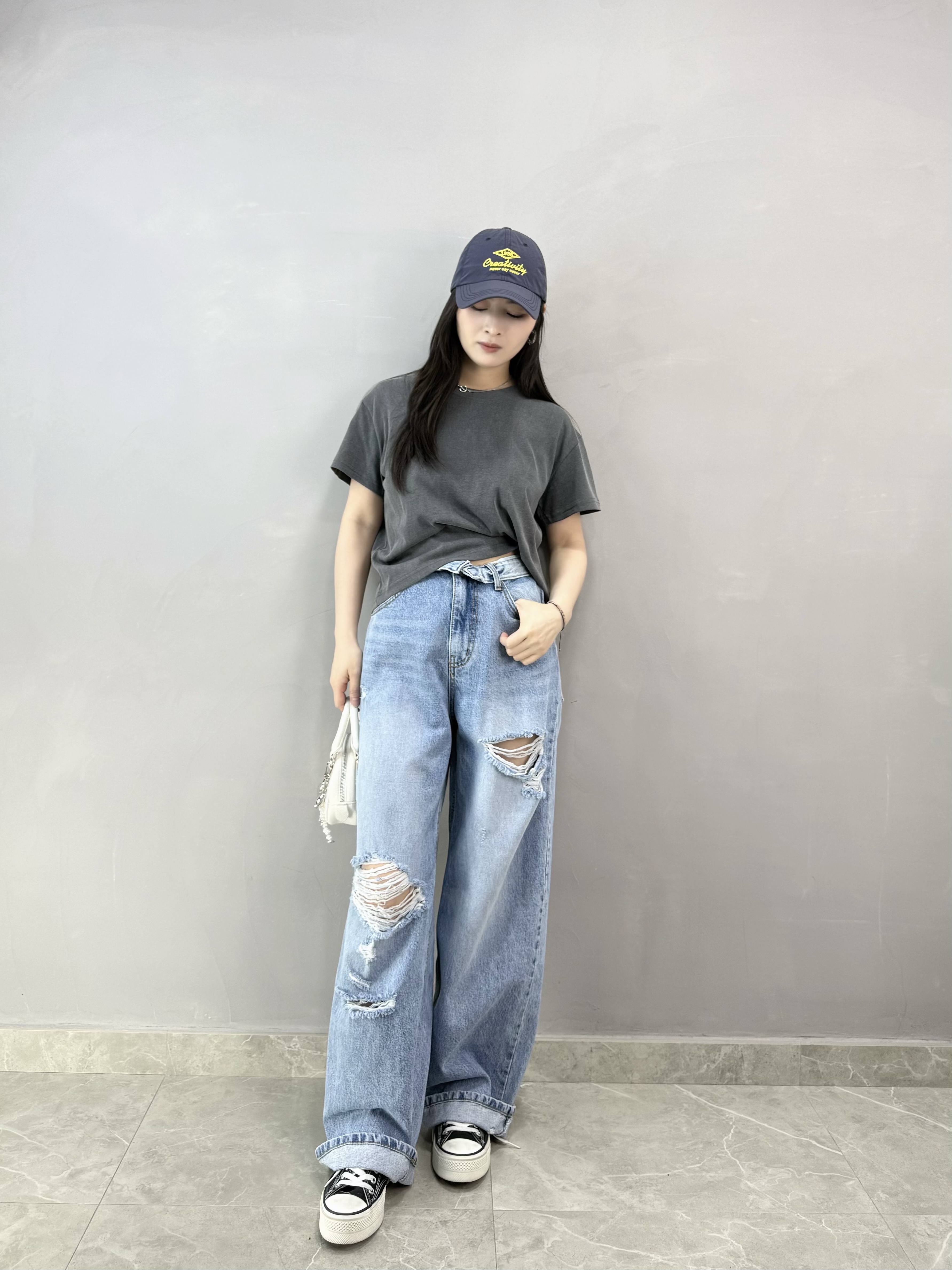 I62 淨色洗水棉Tee