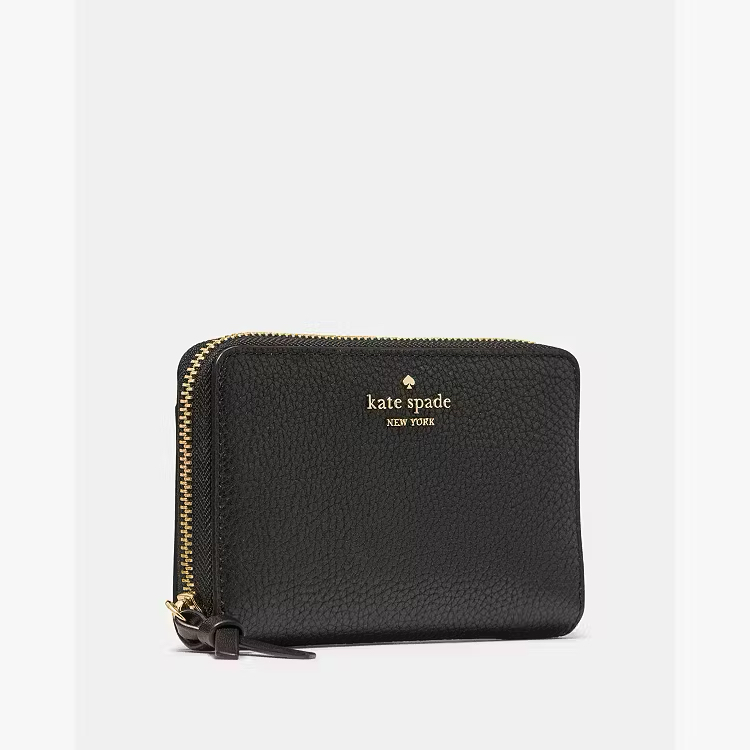🇺🇸✈️🇨🇦黑色荔枝皮Kate Spade ♠️ New York outlet Zip Around 中Size 銀包👛現貨😎