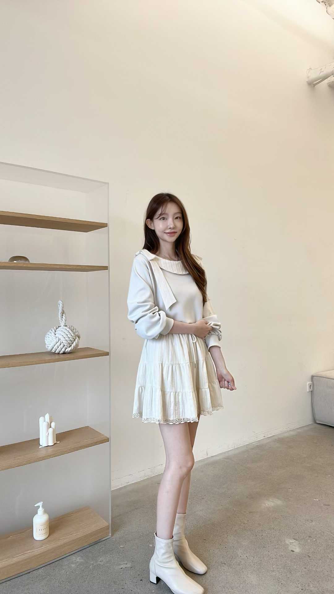 FV14_04 百搭全橡筋蛋糕裙 (3色)