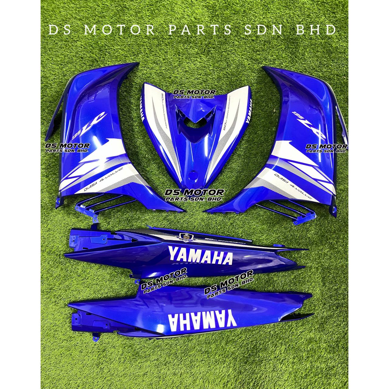 YAMAHA LC135 V2 V3 V4 Cover Set 50th Biru