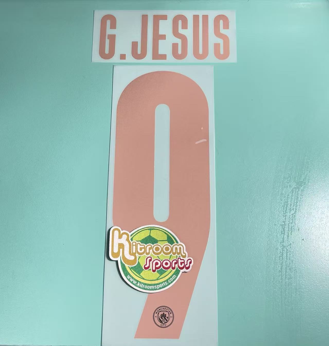 2020-21 Manchester City Away UCL Nameset #9 G.JESUS