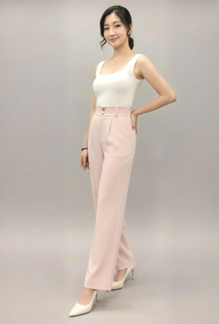 Double-Pleat High Waist Flare Pants