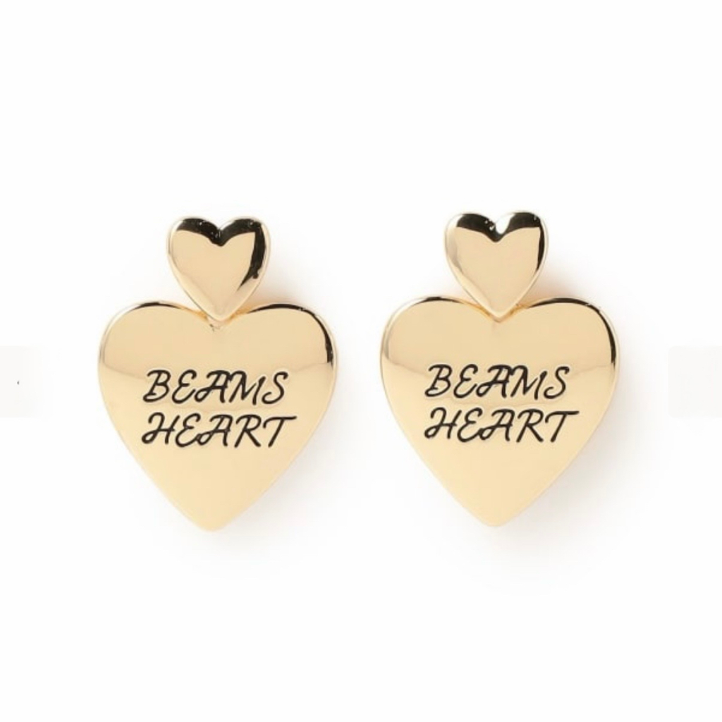 BEAMS HEART 愛心 LOGO 耳環