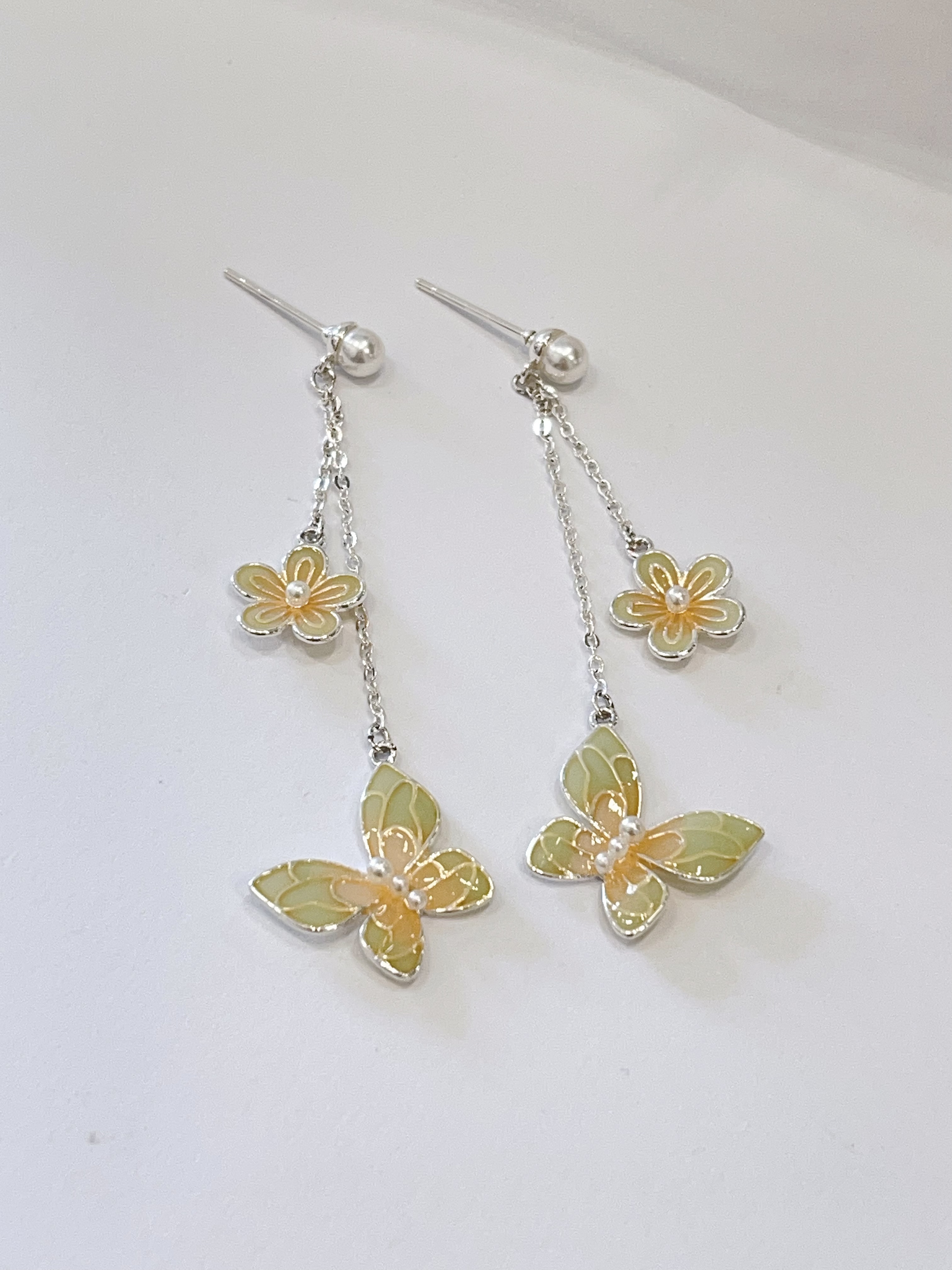 蝴蝶系列🦋渐变色蝴蝶流苏耳环