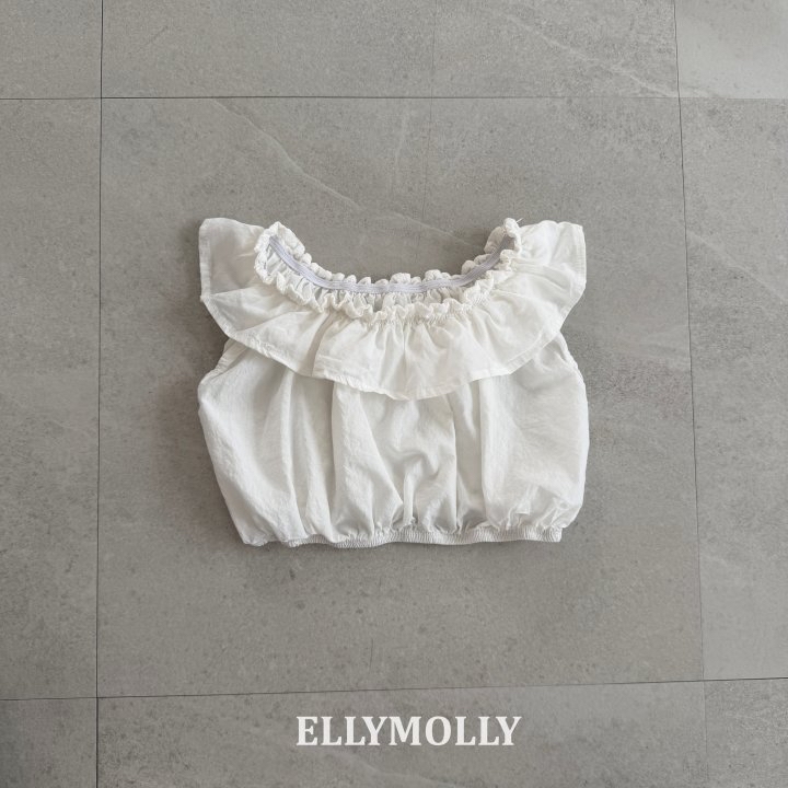 Ellymolly | Frill Blouse(Pink/Cream size7(100-110)