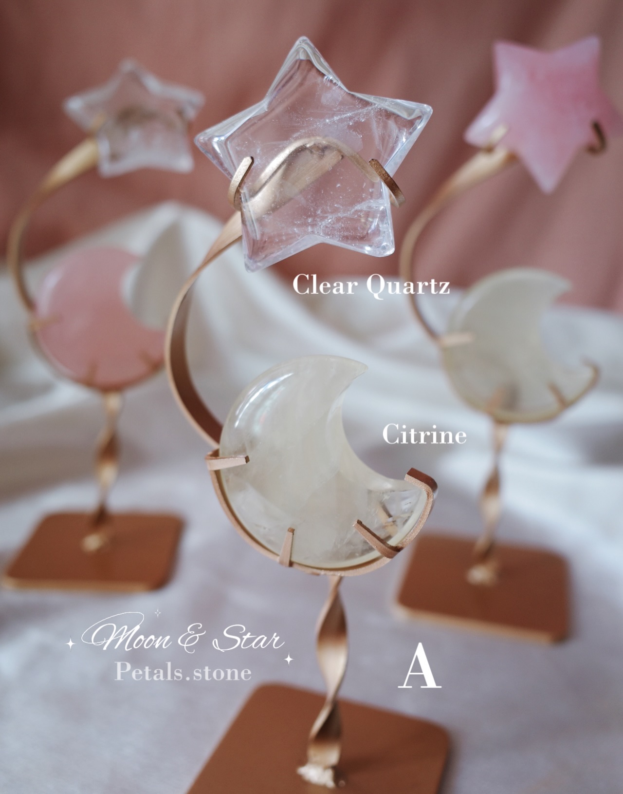 🌛Moon & Star | 黃水晶 粉晶 白水晶