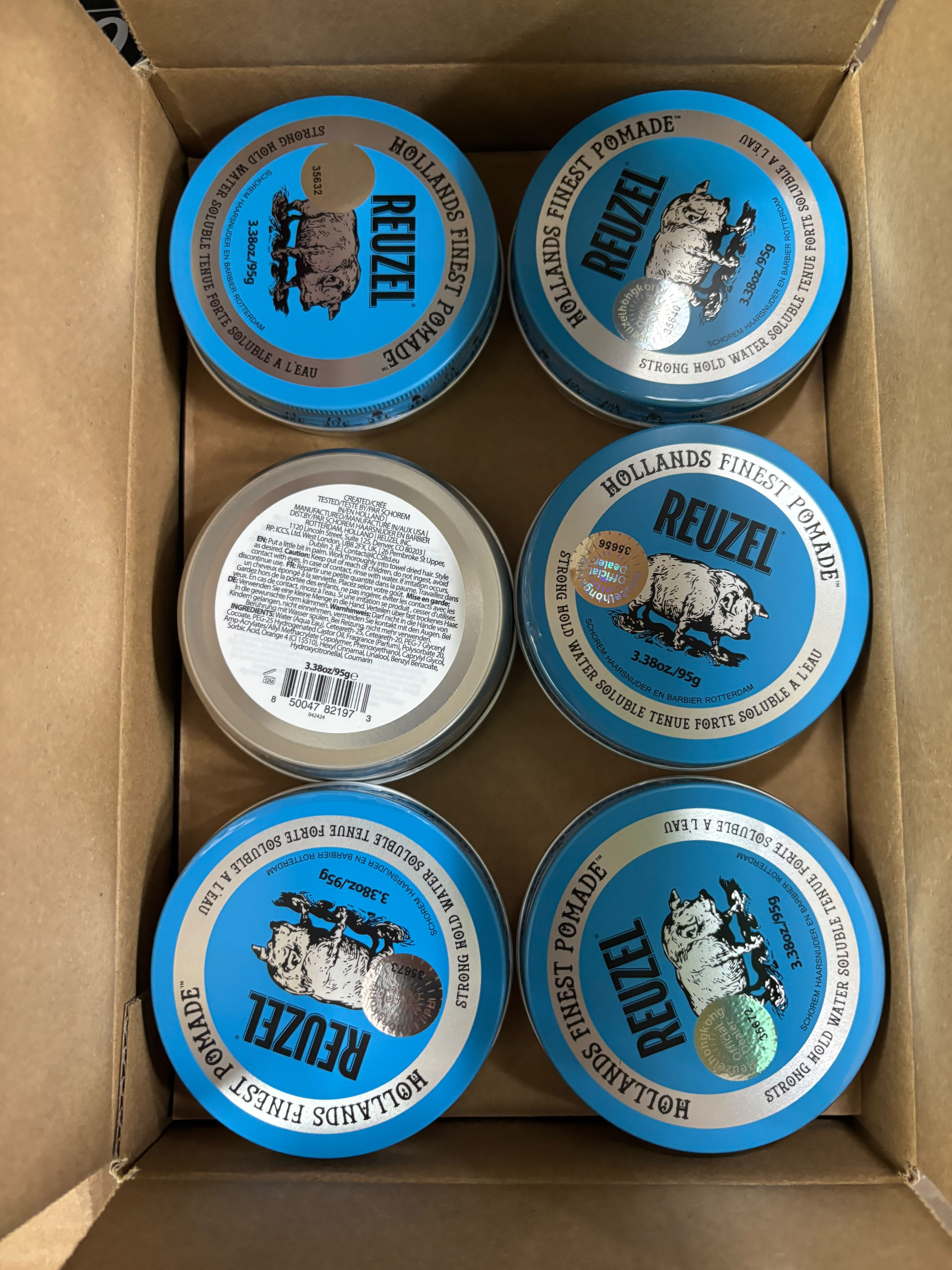 荷蘭 Reuzel 藍豬水性強力髮油（Reuzel Blue Pomade - Strong Hold Water Soluble3.38oz