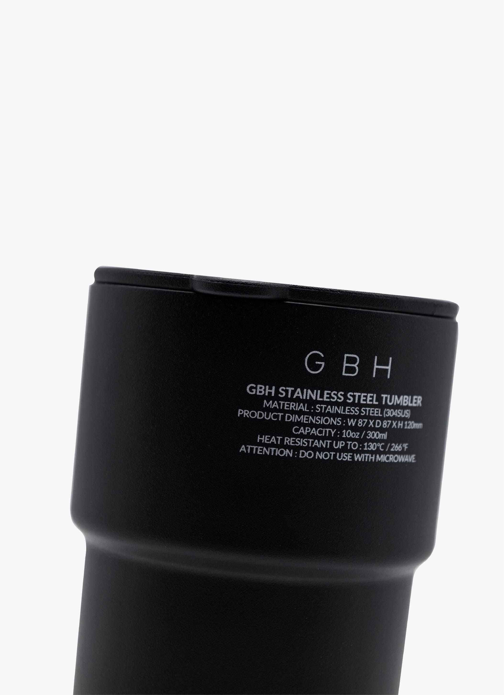 GBH STAINLESS STEEL TUMBLER / BLACK / 300ml