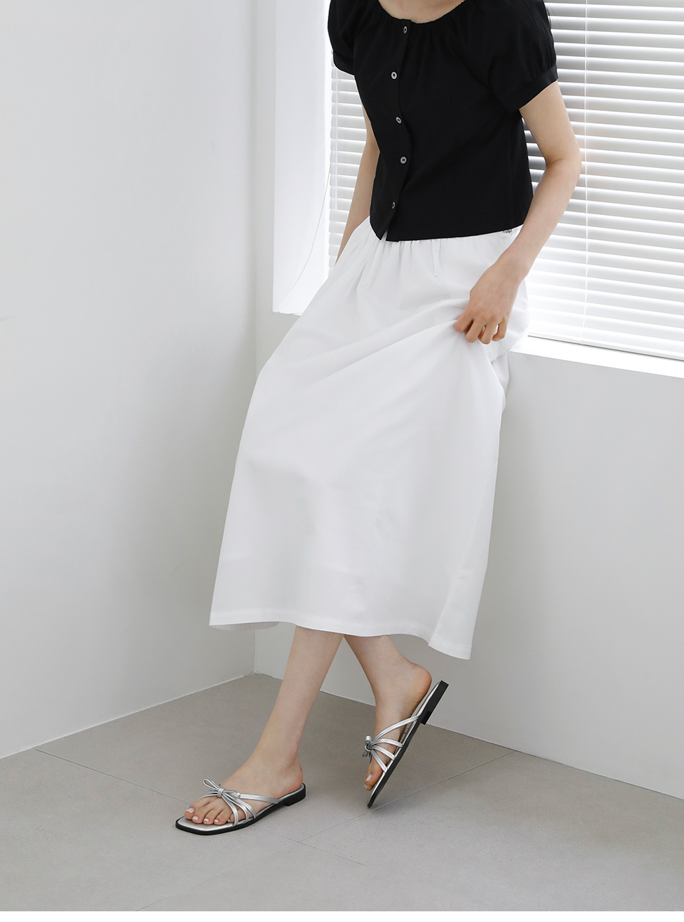 [代購] Sappun Raperin Ribbon Slippers (1cm)