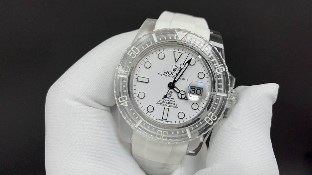 🌐今日推荐 劳力士 透明水晶壳 白面 3135机 顶级品质 出货实拍✈️