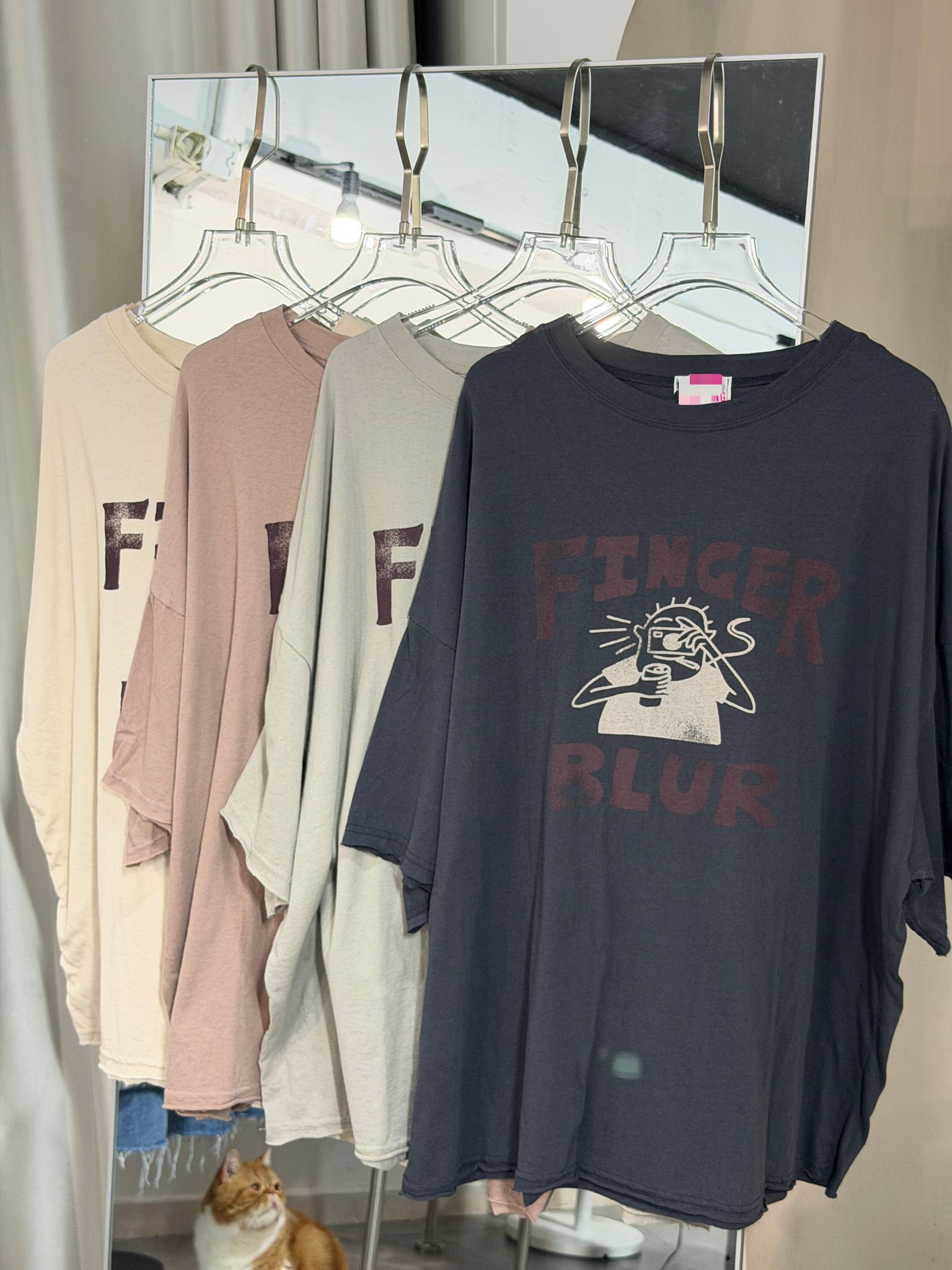 復古圖案公仔寬鬆T