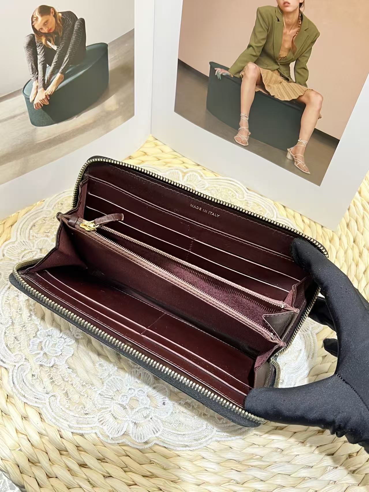 Chanel 荔枝牛皮長銀包