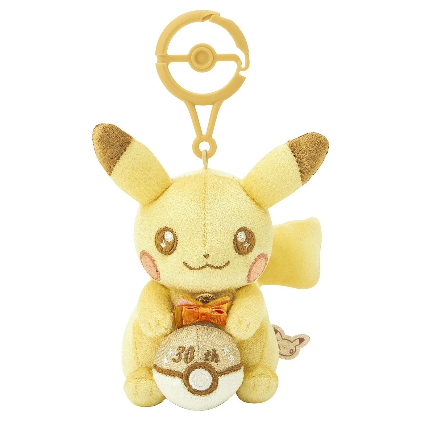 Pokemon Pocket Monster Pikachu Mascot Keychain 30th Anniversary30週年 比卡超  Shiny Pikachu MISC-1350