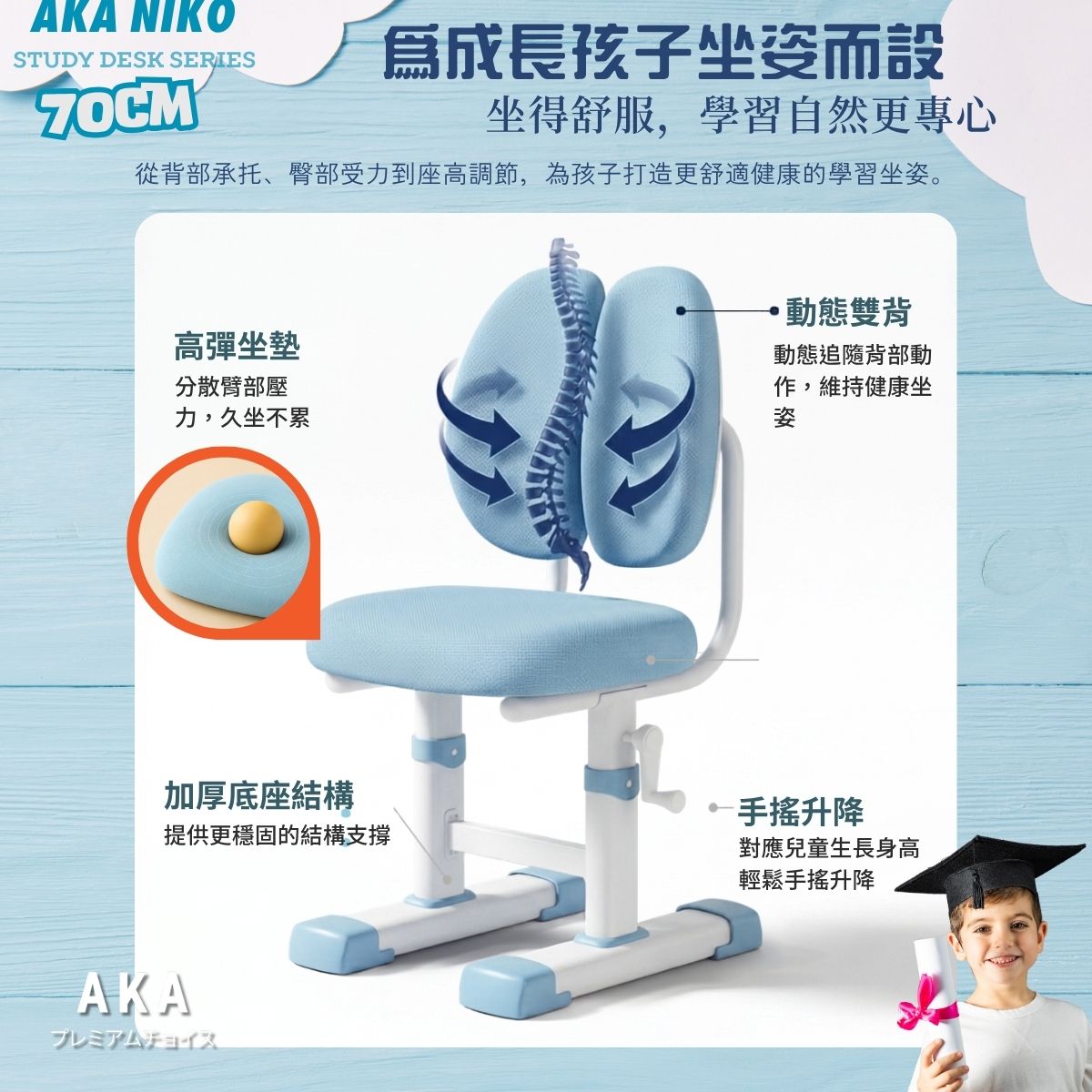 AKA 人體工學兒童書桌椅套裝 SD7995 & SC630｜升降書桌+雙背椅 一年保養 香港現貨