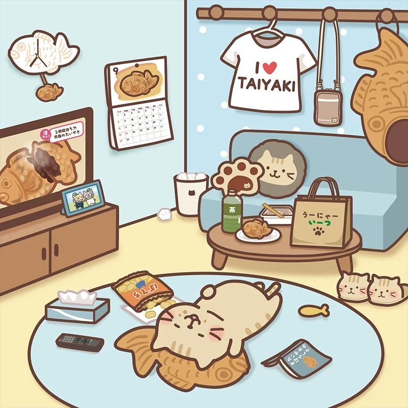 日本Hapins貓咪防滑軟底拖鞋