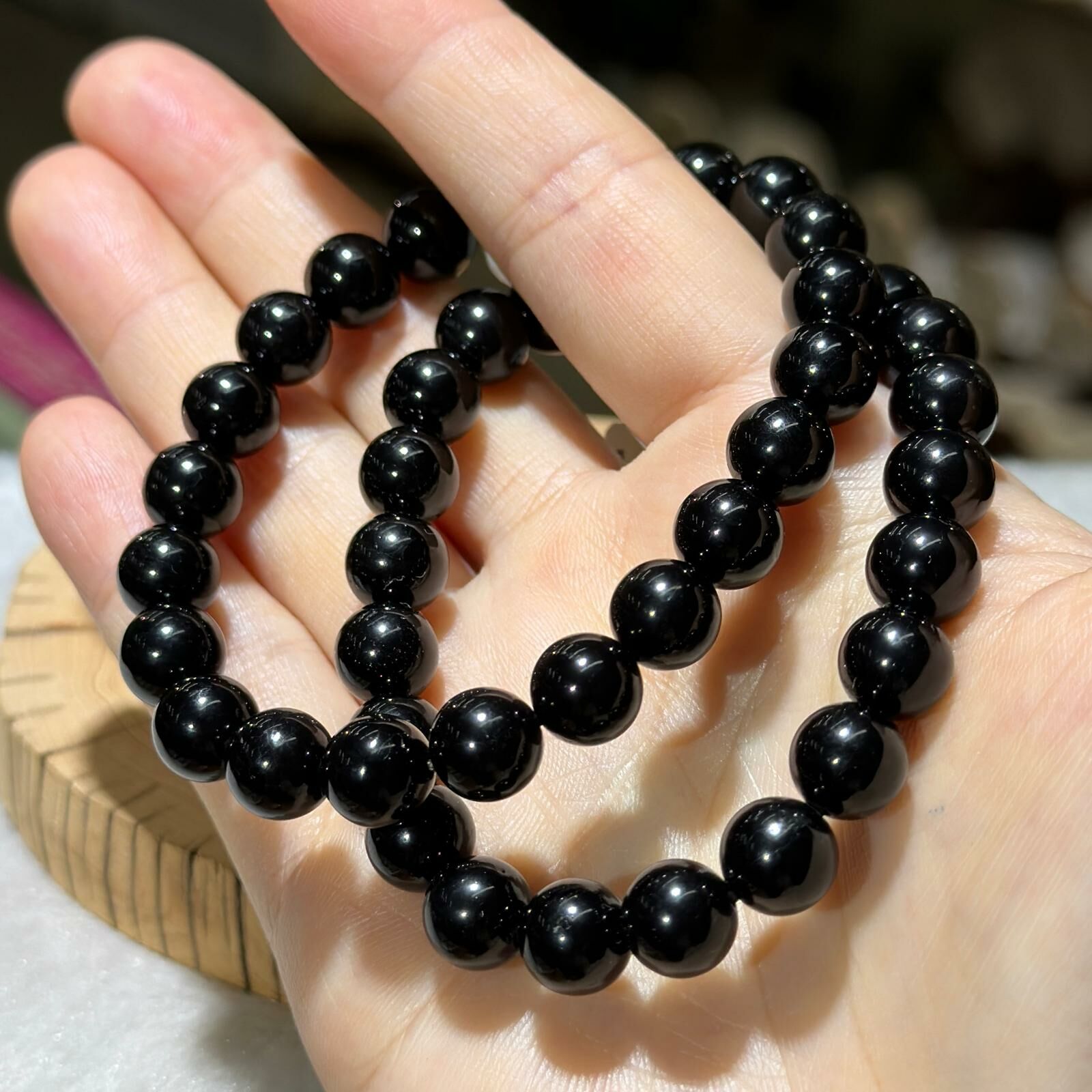 黑碧璽手串 8mm +/-