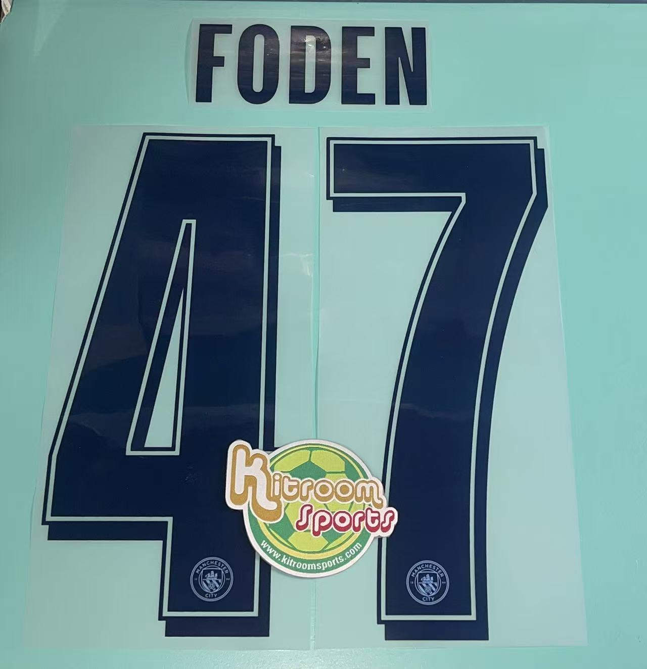 2025-26 Manchester City Home UCL Nameset #47 FODEN