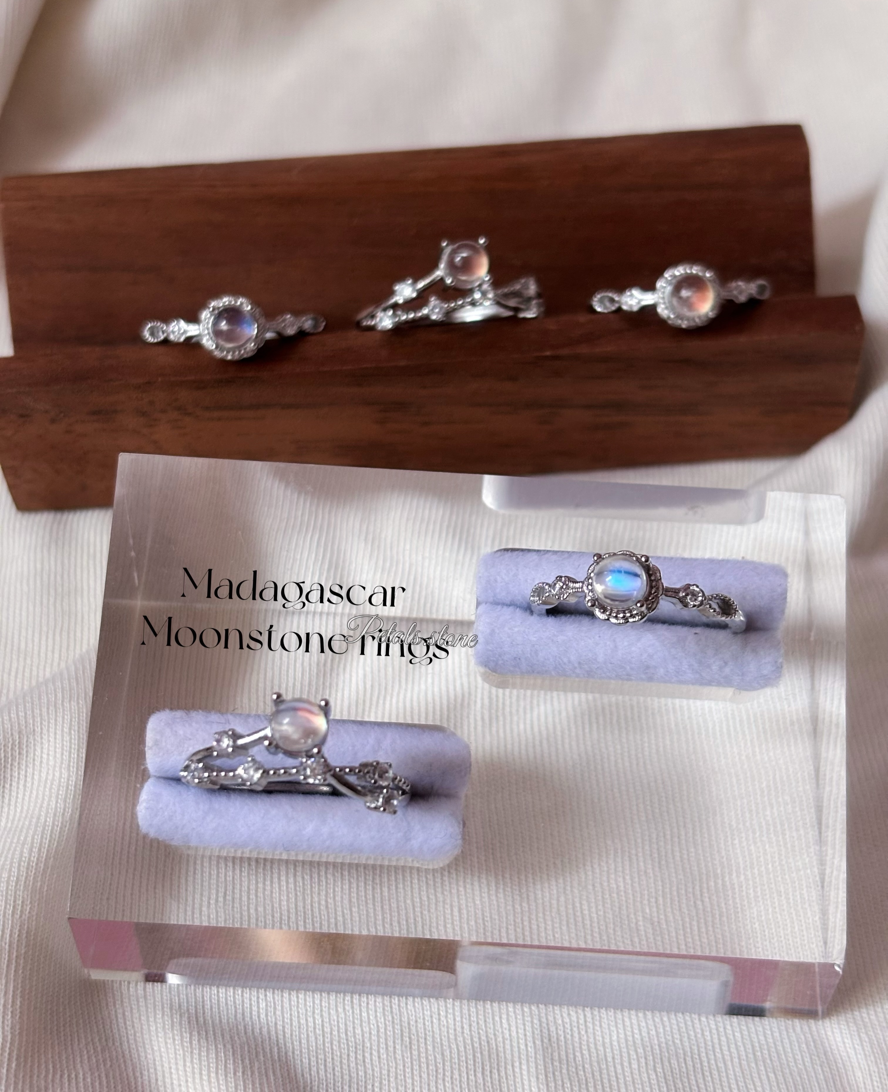 🌙Madagascar Moonstone Ring｜馬島月亮石戒指💍