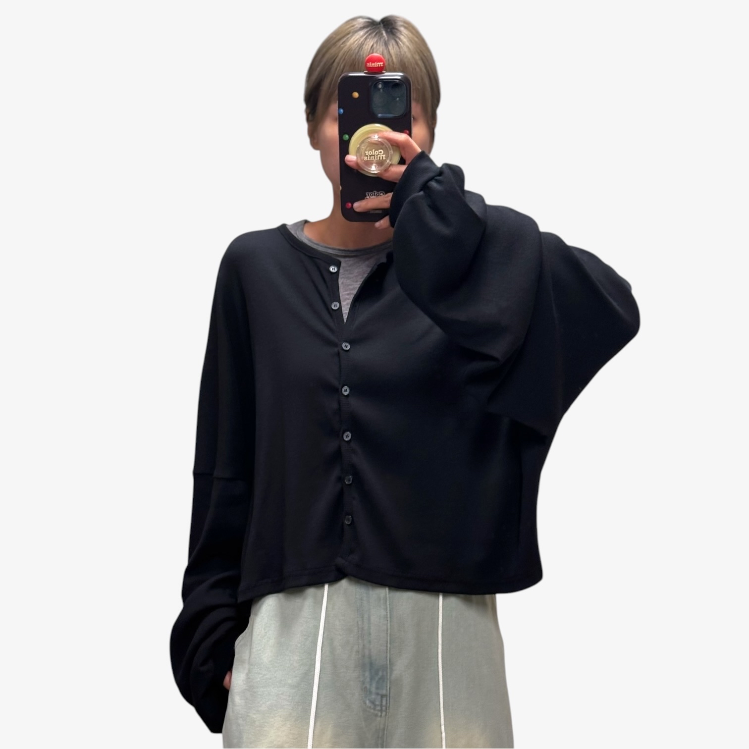 221048 淨色鬆身外套