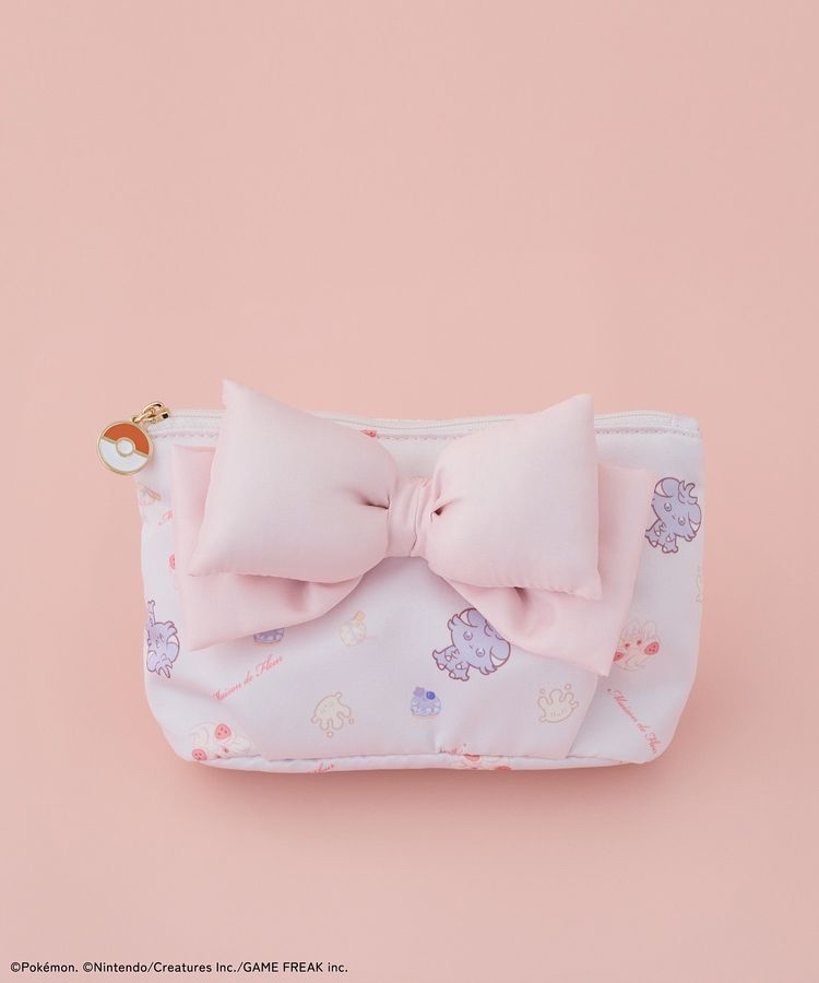 🎀【預訂】 PokePeace x Maison de FLEUR 印花蝴蝶結小包 - Pink