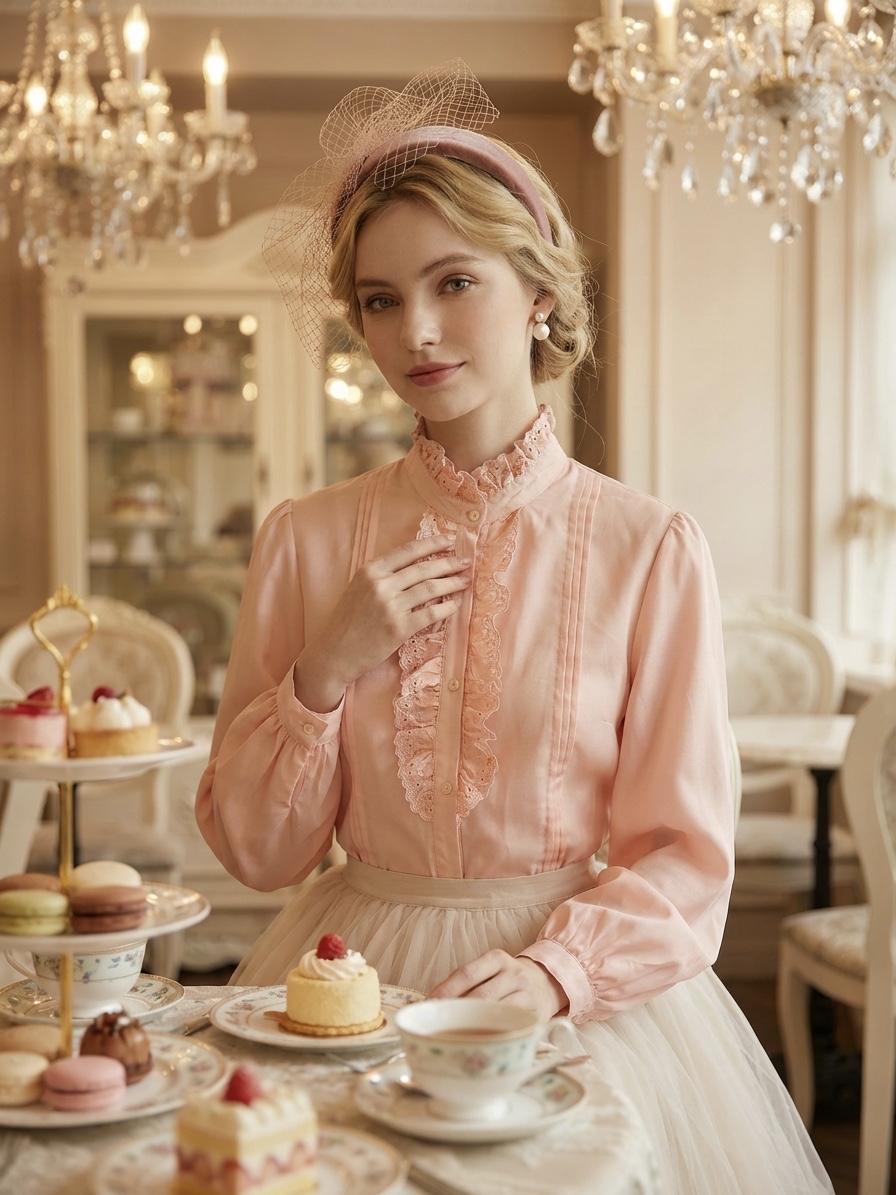 日本製通花刺繡蛋糕紙公主禮服