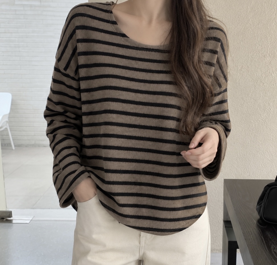 毛巾棉橫間top