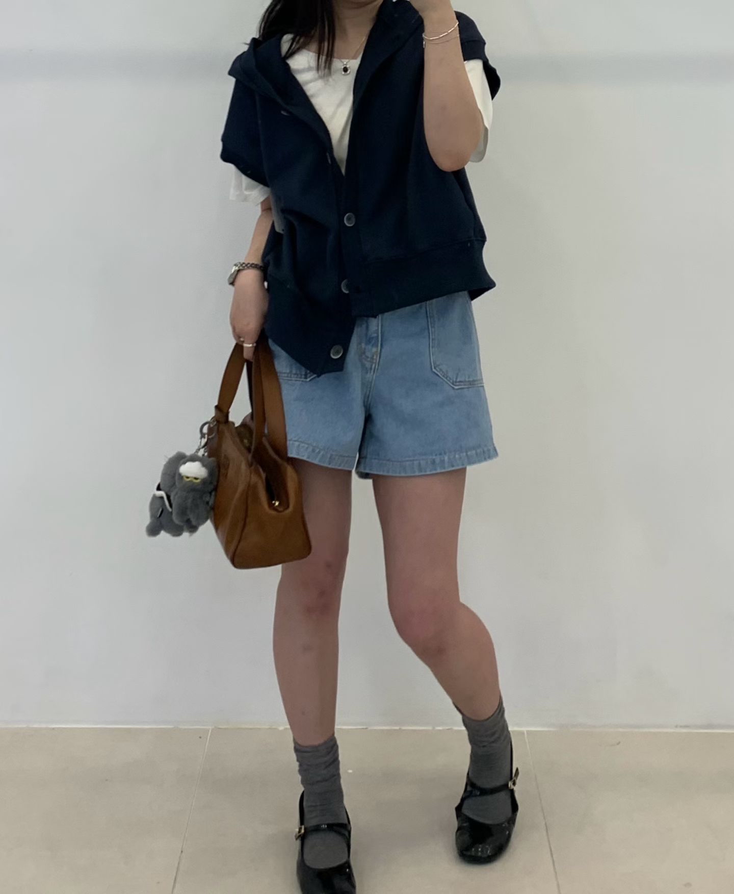 FP03_04 A-CUT雙袋牛仔短褲