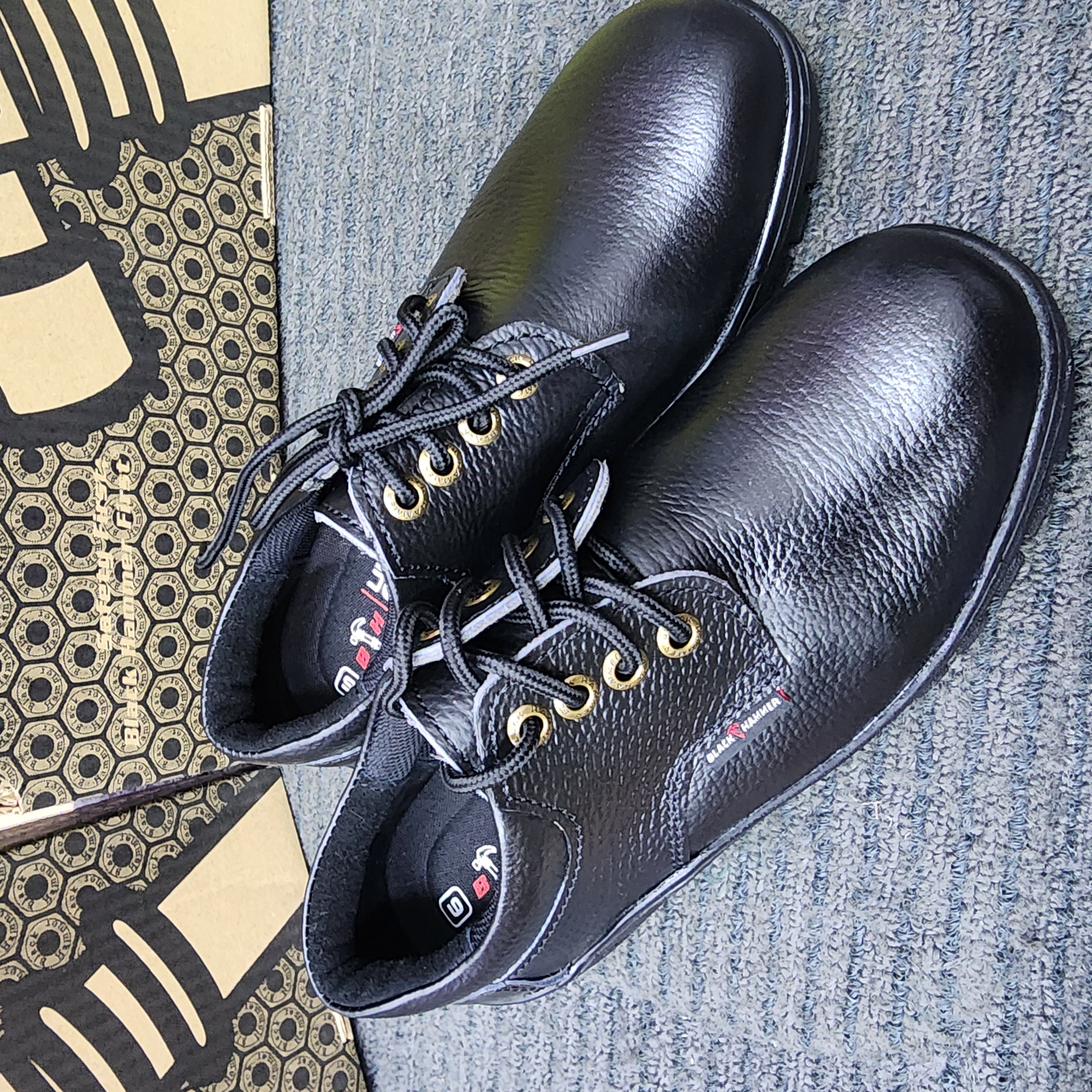 Black Hammer 2000 Series Low Cut Lace up Safety Shoes BH 2331 SIRIM DOSH Kasut Keselamatan