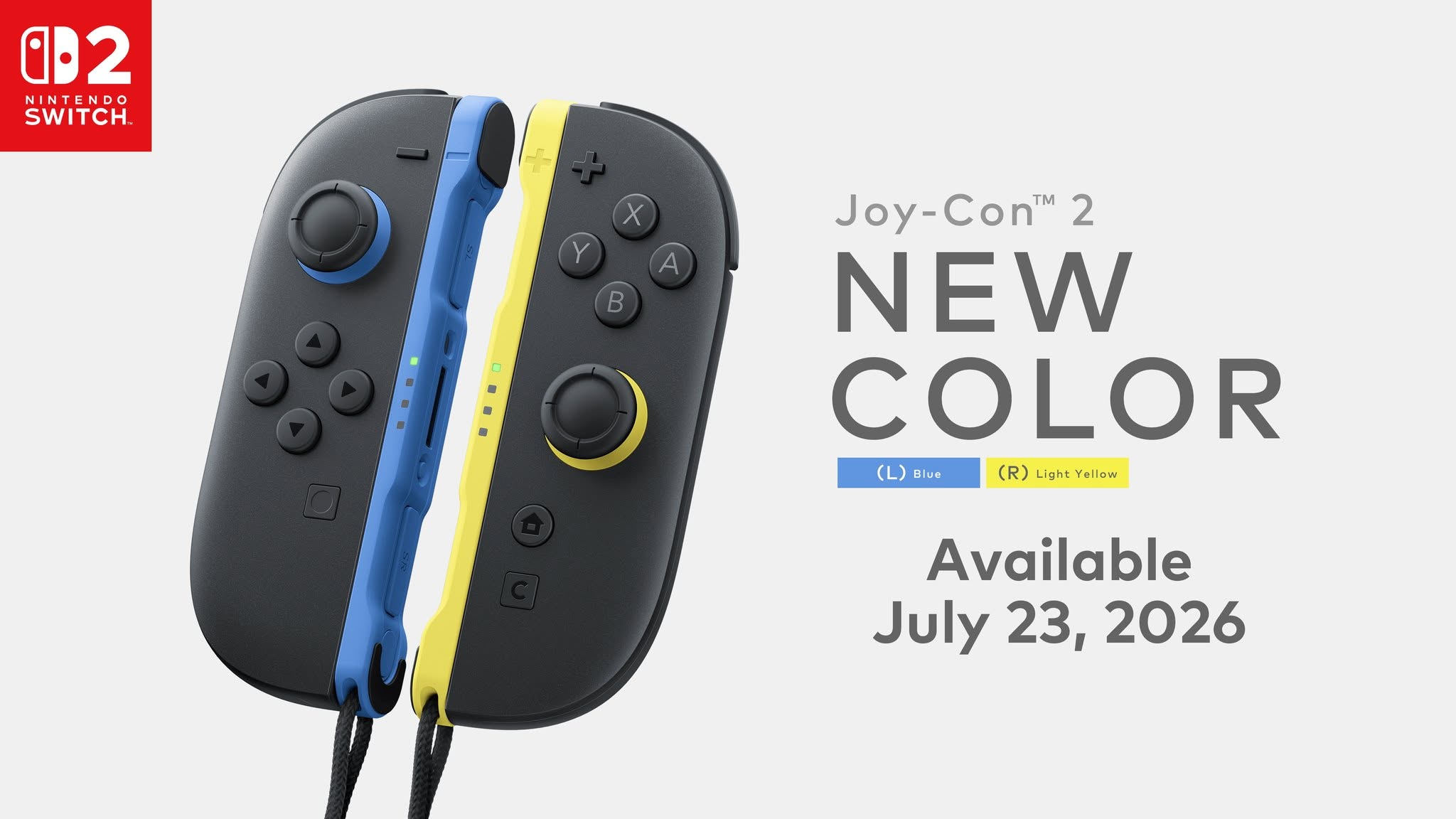 Nintendo Switch 2 Joy-Con(L)藍色/(R)淺黃色