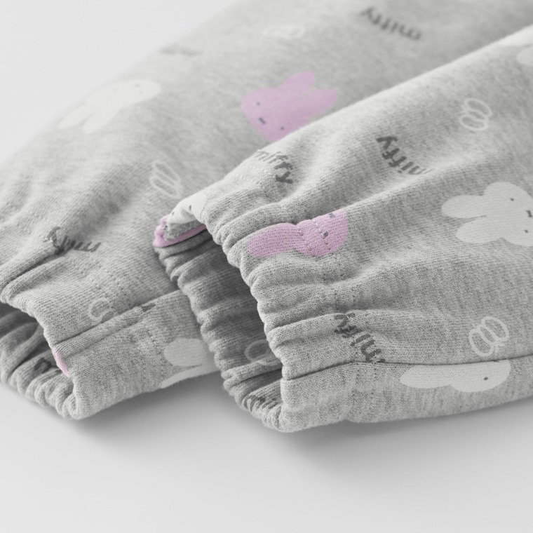 💚代購 台灣直送💚正版授權Miffy&Boris 兩色人物滿印毛圈長袖家居服上下套裝