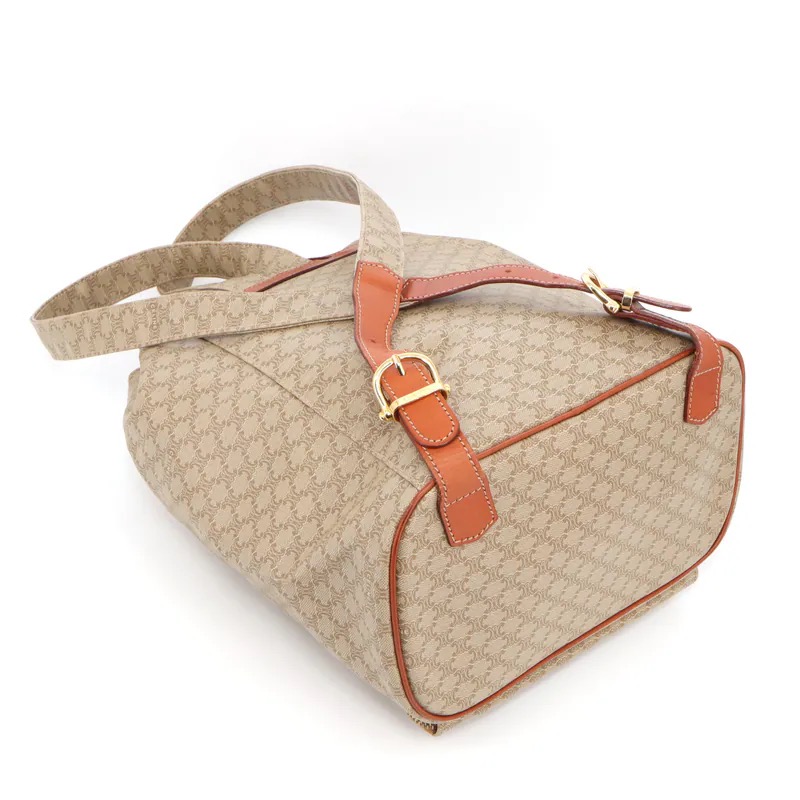 Celine Beige Macadam Front Pocket Backpack