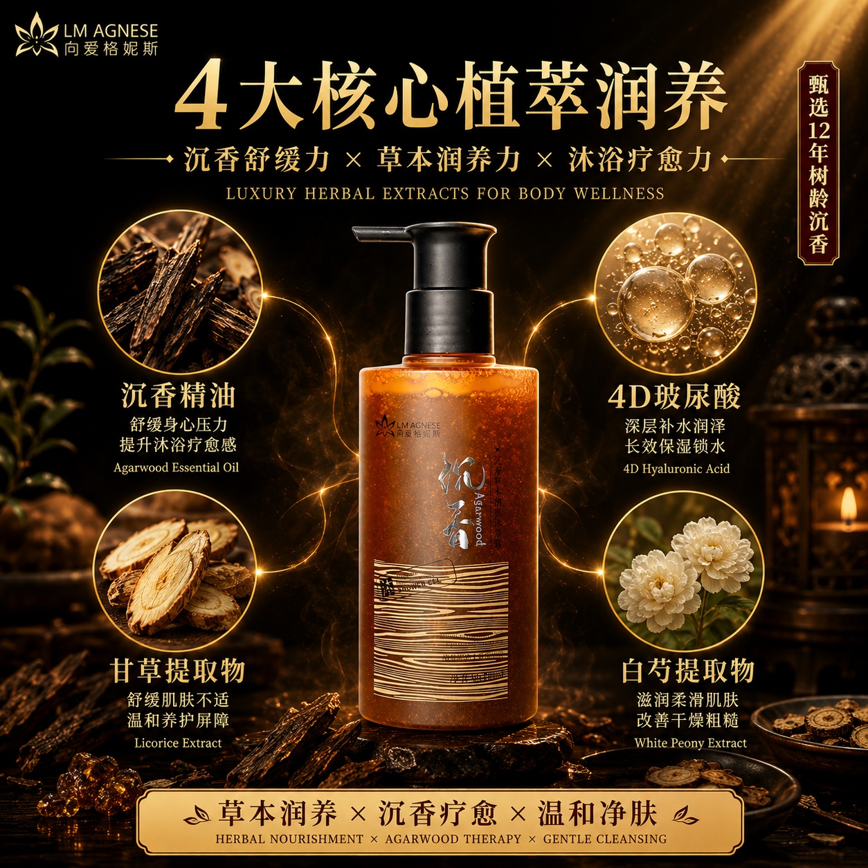沉香沐浴露 Agarwood Shower Gel 500mL