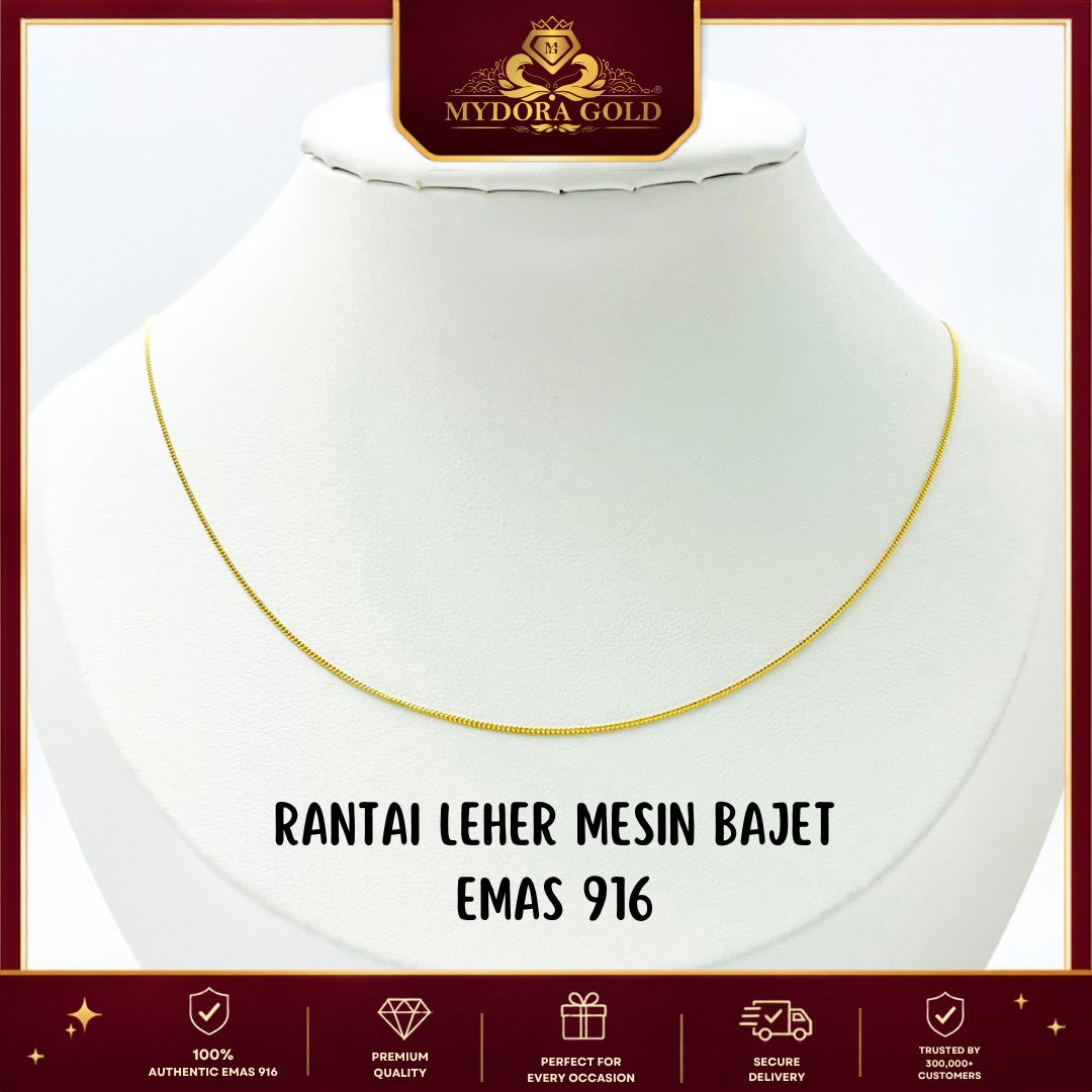MYDORA Rantai Leher Mesin Bajet l EMAS 916/22K