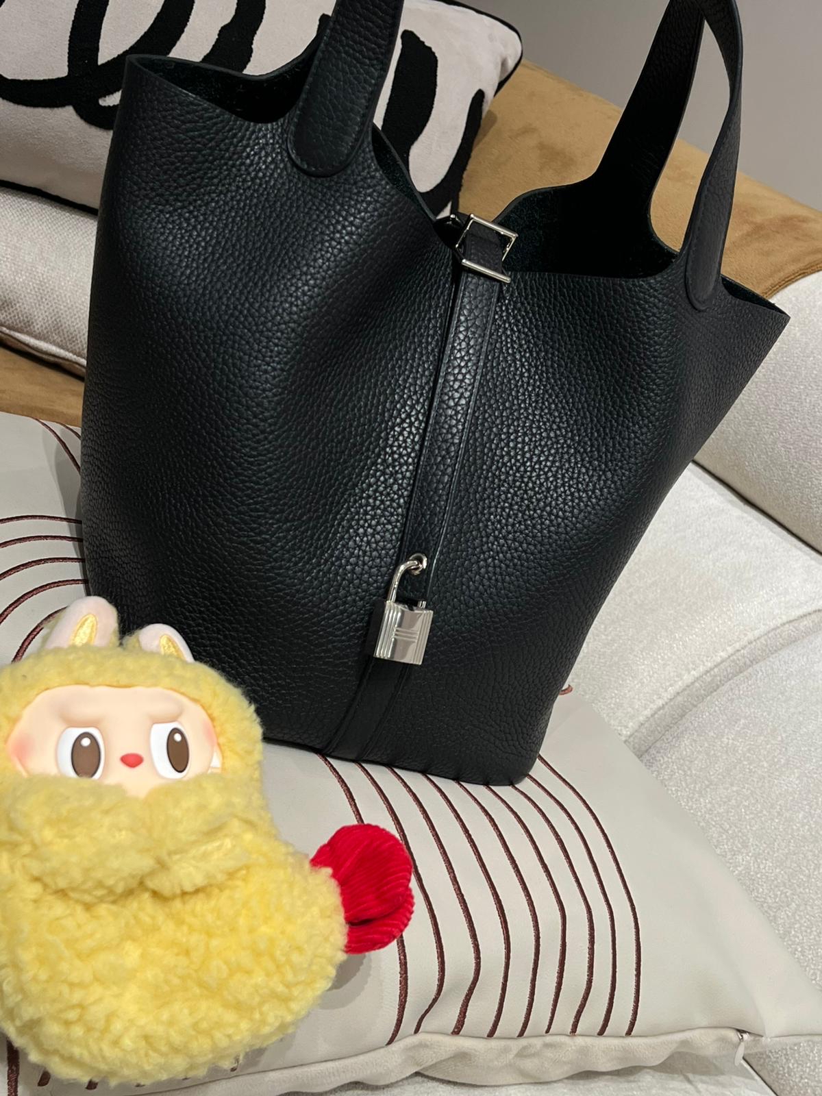 Hermes picotin 22,黑色銀扣,STAMP C 100%Authentic ,98%new  ✅key lock ✅dust bag