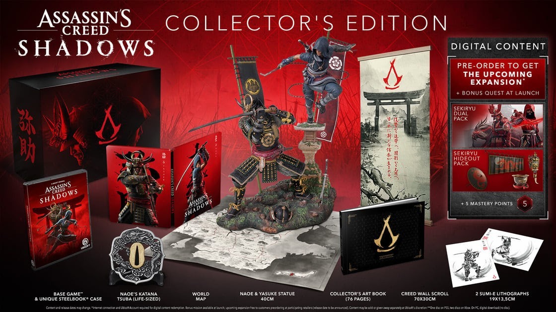 【預售】PS5 刺客教條 : 暗影者【典藏版】Assassin's Creed Shadows【Collector's Edition】中/英/日文  (亞洲版) PO0864