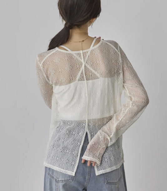 網紗內搭上衣 - 2026 流行穿搭  網紗上衣 春夏時尚穿搭 成人休閒 時尚穿搭 易於配搭 日本直送   #JP-I-260022