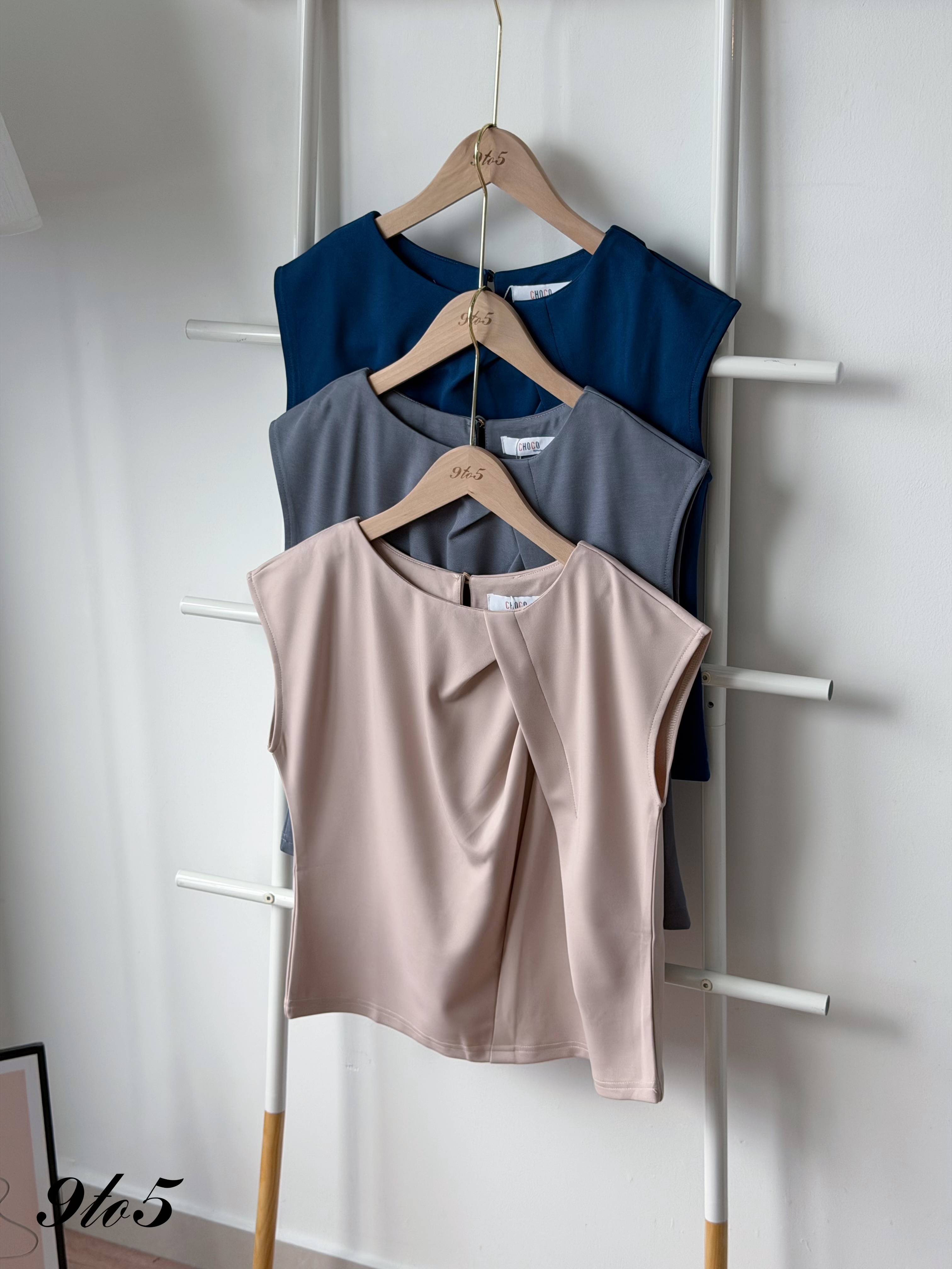 T4485 Cape Sleeve Ruched Top - 3 Colors 