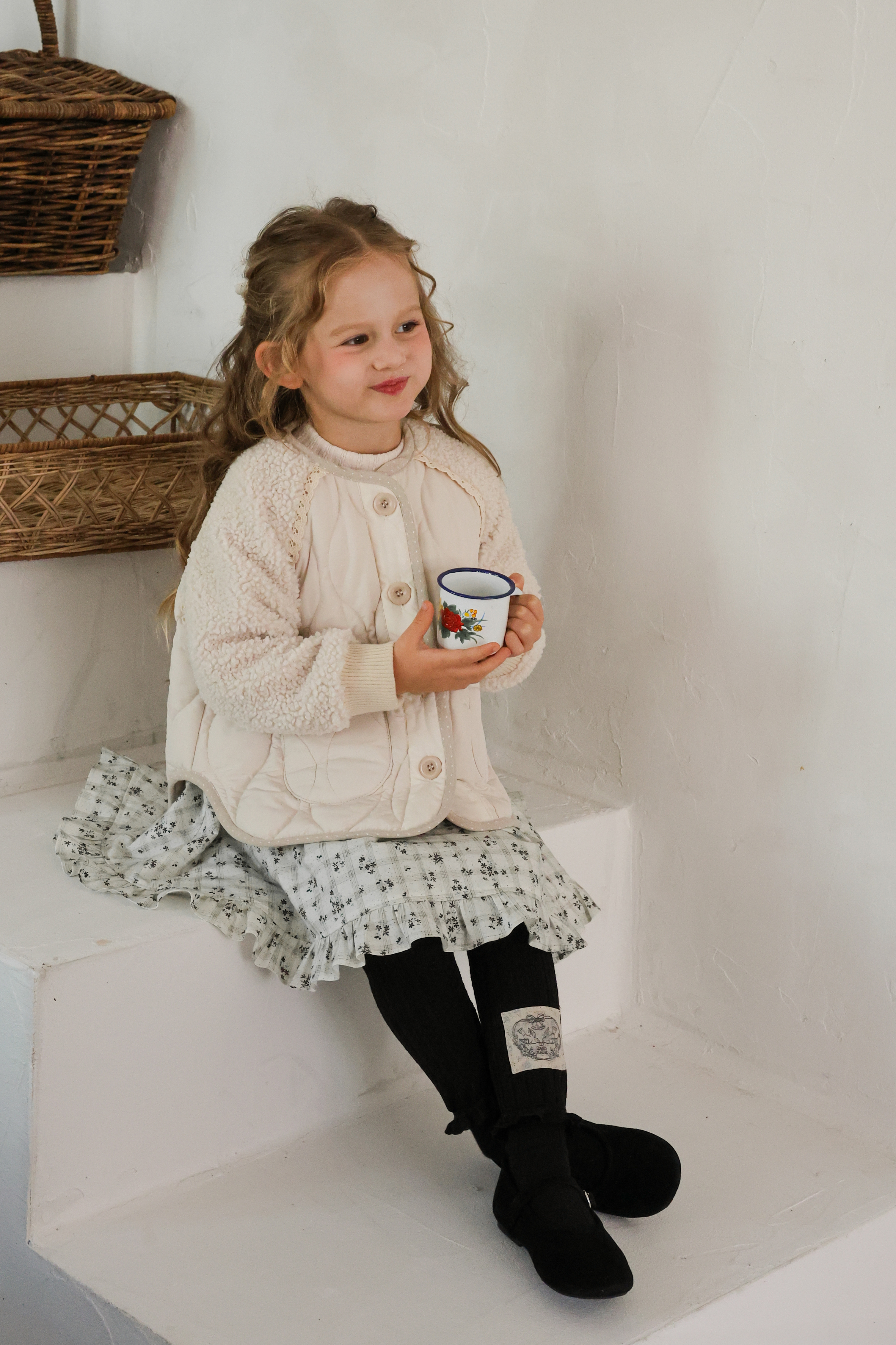 FLO | Noel quilted jumper Beige