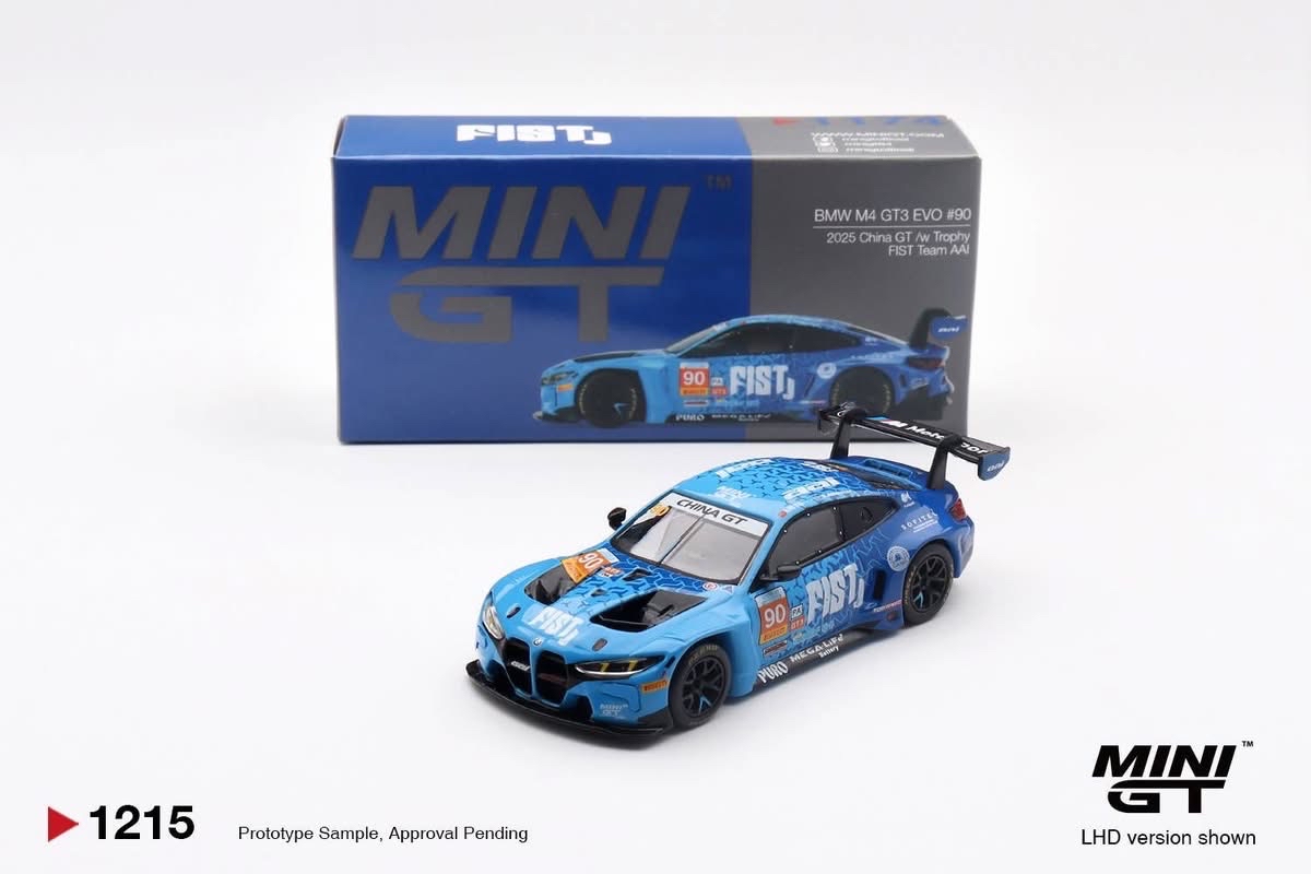 (預訂 Pre Order) Mini GT (MGT01215-CH) BMW M4 GT3 EVO #90 FIST Team AAI 2025 China GT LHD/ China Packaging