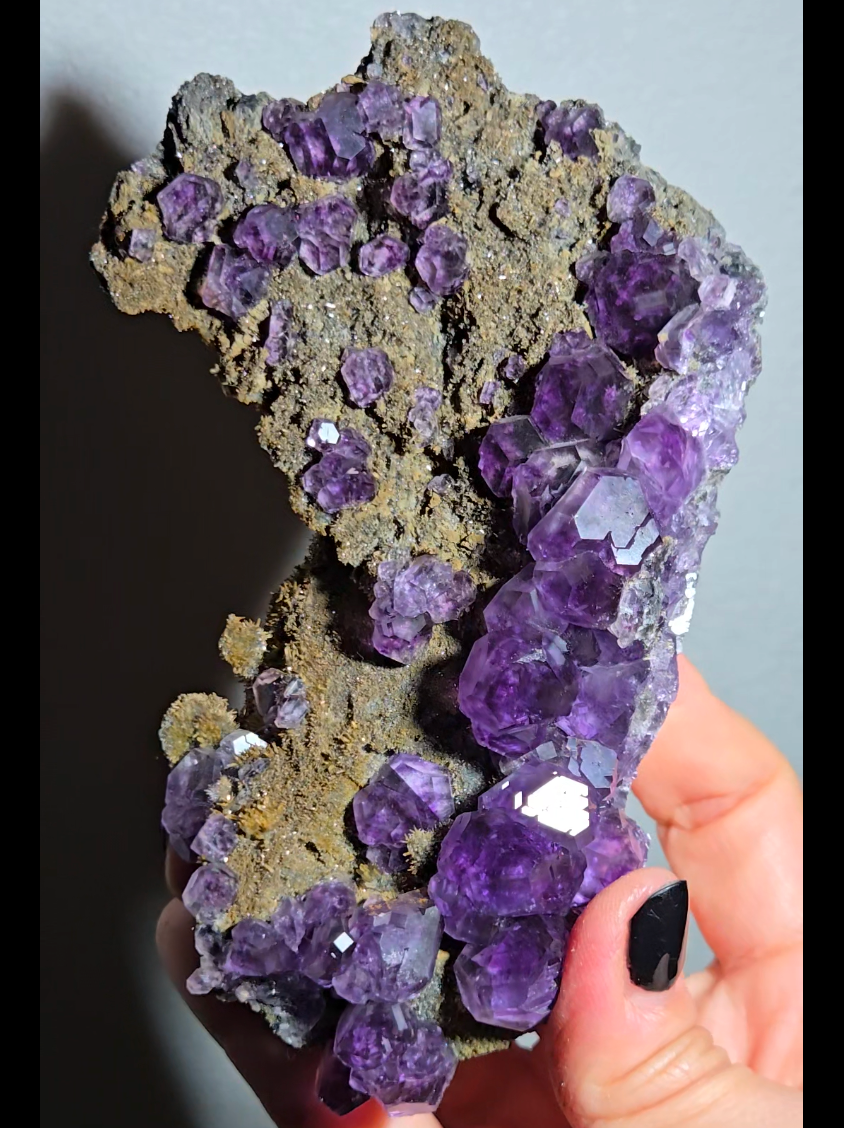 Tanzanite fluorite with perfect dodecahedrons - FL360