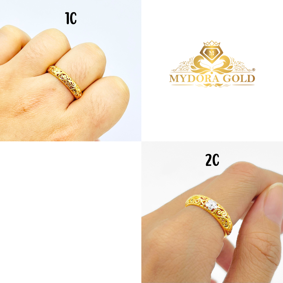MYDORA Cincin Mini Kuntum Jawa (5G) l EMAS 916/22K