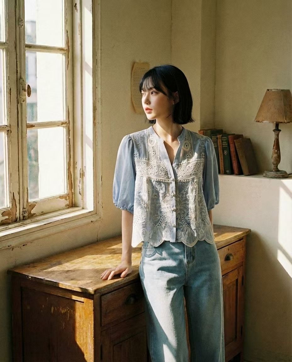 Vintage 通花上衣